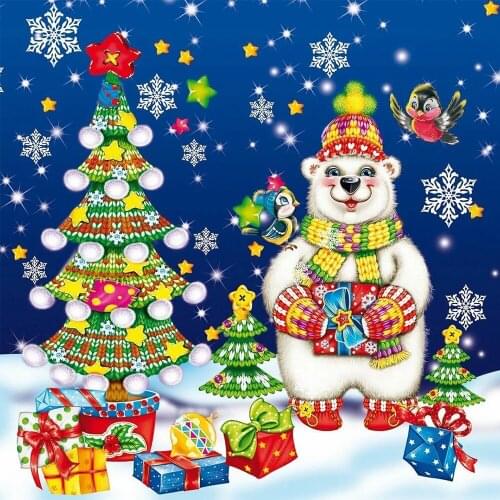 Evershine 5D Diamond Embroidery Bear Full Square Round Diamond Painting Animal Cross Stitch Cartoon New Arrival Christmas Gift