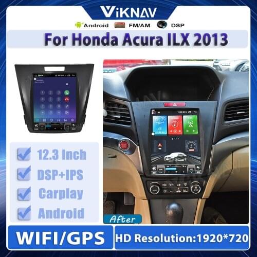 12.3 INCH Horizontal Screen Android Car Radio For Honda Acura ILX 2013 Auto Stereo Multimedia Player GPS Navigation Head Unit