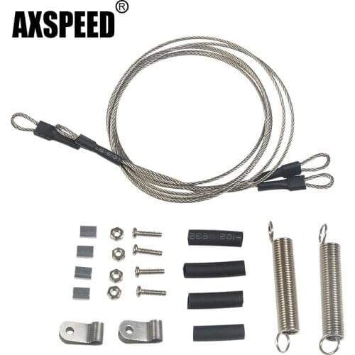AXSPEED 2Pcs Steel Rope Set for Traxxas TRX-4 TRX4 1/10 RC Crawler Car Modified Parts