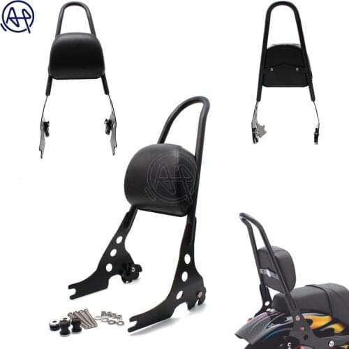 1set Black Detachable Sissy Bar Motorcycle Passenger Backrest for Harley-Davidson Sportster 1200 883 XL 04-UP
