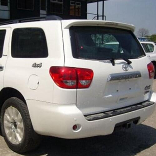 Use For Toyota Sequoia 2008-2018 Spoiler ABS Plastic Forging Carbon Fiber Look Rear Trunk Wing Car Body Kit Accessories