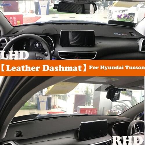 Leather Dashmat Accessories Car-Styling Dashboard Covers Pad Dash Mat Sunshade Carpet For Hyundai Tucson 2019 2020 2021LHD RHD