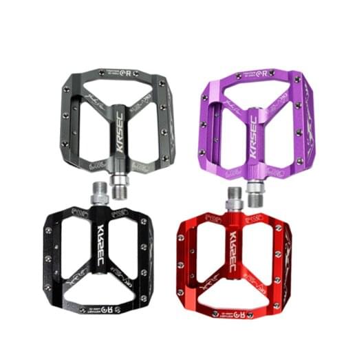 KRSEC Bike Pedals Ultralight Aluminum Alloy CNC Mtb Mountain Bicycle Pedals 110*100*15.4mm Purple/Black/Red/Titanium Bike parts