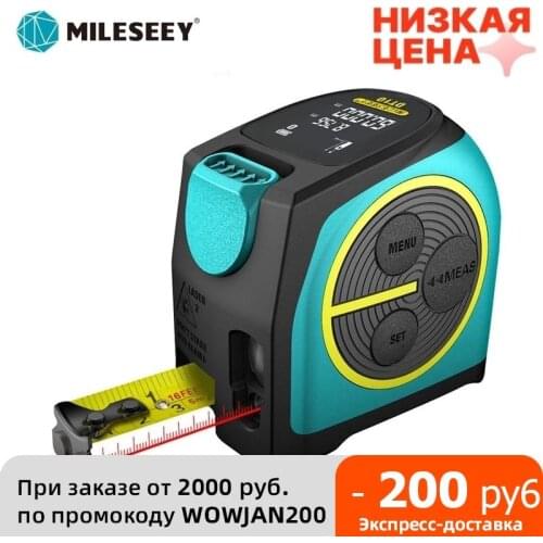 Mileseey Digital Laser Rangefinder and Laser Tape Measure 2 in 1 with LCD Display Digital Laser Tape M