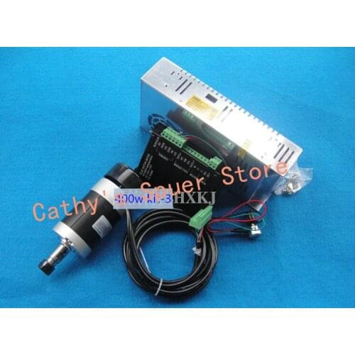 ER11 48V 400W air spindle motor+Motor controller+Motor dedicated power supply engraving machine spindle kit