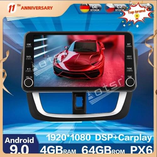 11.8" MAX-PAD Android 9 64GB Car HD Multimedia player For Toyota Vios 2014-2017 Car GPS Navigation Streaming night vision Radio