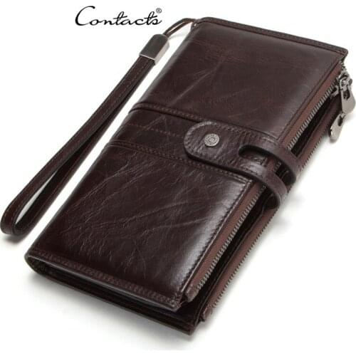 Mens Leather Vintage Wallet Leather Mens Clutch Bag Tri-fold Multifunctional Cowhide Wallet Large Capacity