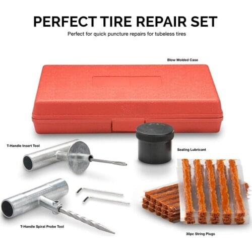 New Tire Repair Kit Heavy Repair Punctures and Plug Flats Tool Flat Tire Repair Kit Tire Patch Kits Puncture Repair Kits