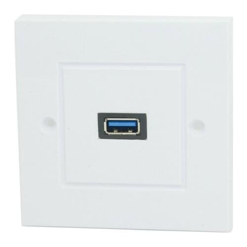 Single Port USB 3.0 Data Charger Wall Face Plate Panel Dock Station 86mm Square Type TL-046