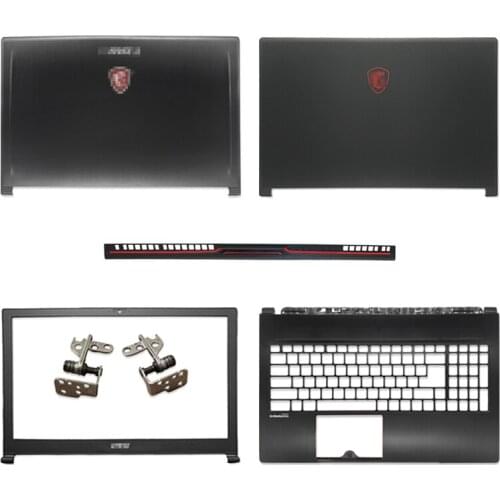 NEW For MSI GS63 MS-16K2 16K3 16K4 16K5 LCD Back Cover /Front Bezel/Hinges/Palmrest/Bottom Case/Hinge Cover Black Top Case