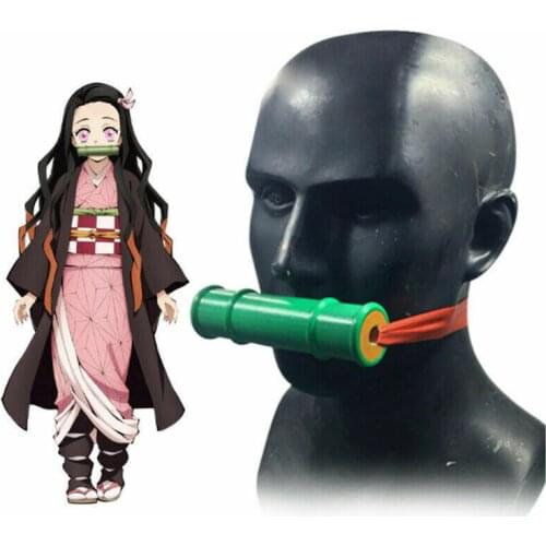 New Demon Slayer Cosplay Mouth Sticks Kimetsu No Yaiba Kamado Nezuko Sealing Stick Props Halloween Bamboo Mouth Sticks for Gift