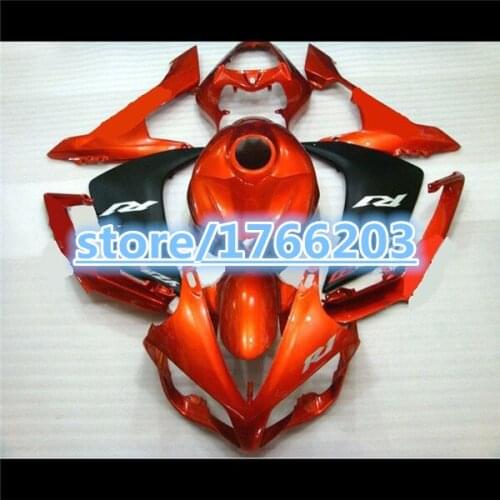 Fairings Fit for YZF R1 07 08 YZF-R1 07-08 YZF1000 R1 07 08 orange black YZFR1 2007 2008 fairings kits BBF