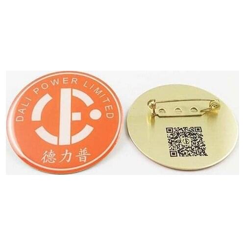 OEM promotional custom print metal lapel pin badge