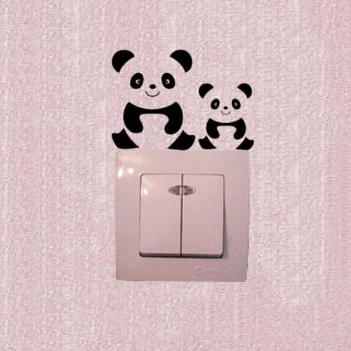 Panda Sweet Style Cartoon Animal Vinyl Switch Sticker Wall Decal 3SS0331