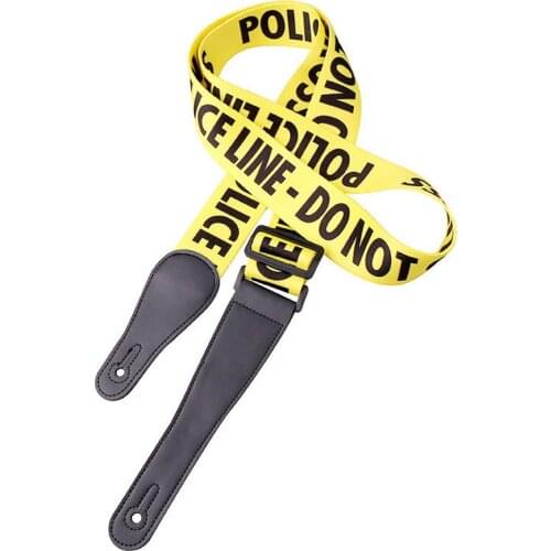 Factory Direct Personality Warning Line Print Straps Acoustic Guitar Electric Bass Guitar Strap