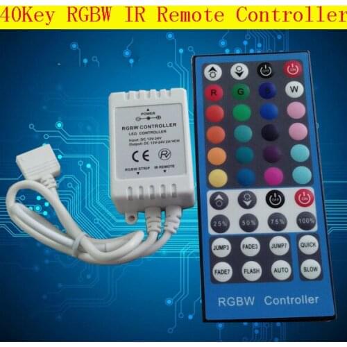 2.4G 4 Channels DC12V 24V LED RGBW Controller Dimmer 40 Keys Remote Control For RGBW RGBW 5050 SMD LED Strip light DC5V Strip