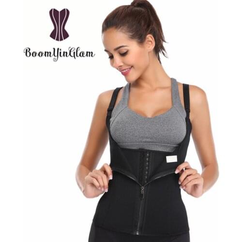 Free Shipping Adjustable Straps Neoprene Sauna Sweat Vest Waist Trainer Cincher Shaper Body Shaperwear Underbust Corset 604