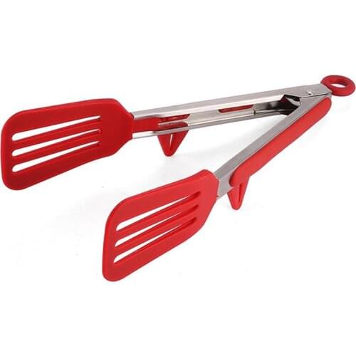 Justdolife Food Grade Silicone Food Tong Kitchen Tongs Utensil Cooking Tong Clip Clamp Accessories Salad Serving BBQ Tools