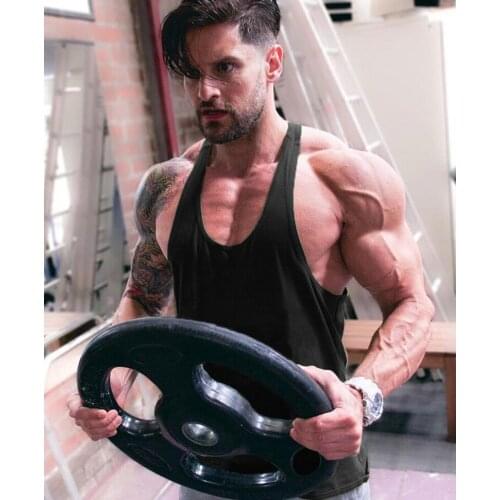 Gyms Fitness Clothing Bodybuilding Tank Tops Men Clothing Vest Singlets Sleeveless Shirt Solid Cotton Muscle Undershirt