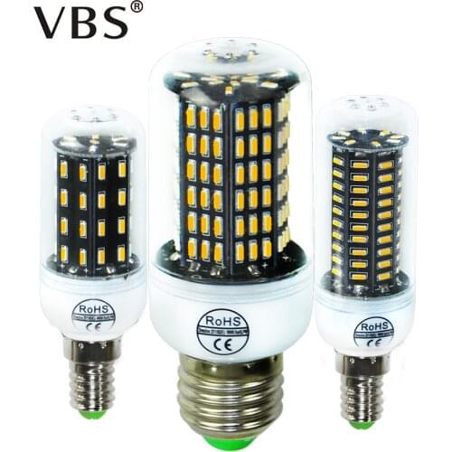 LED Bulb Lamp E14 E27 Smart Power IC Design LED Corn Bulb High Lumen 4014 SMD 220V 38 55 78 88 140 LEDs bulbs