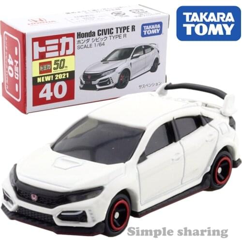 Takara Tomy Tomica 40 Honda CIVIC Type R 1/64 Car Hot Pop Kids Toys Motor Vehicle Diecast Metal Model Collectibles New