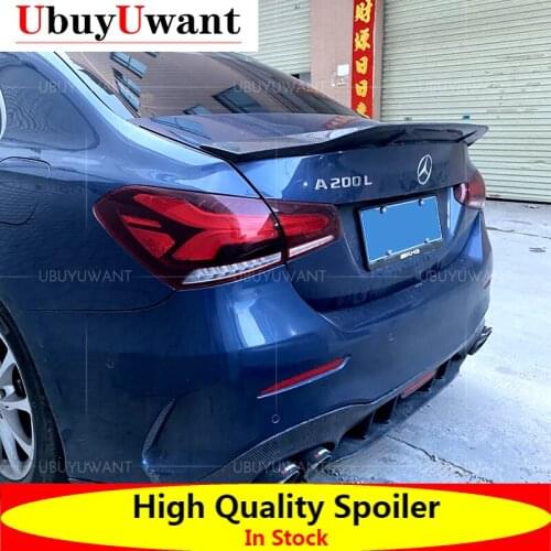 UBUYUWANT For Mercedes-Benz W177 A Class A200 A180 2019 2020 2021 FRP / Carbon Fiber Car Tail Wing Decoration Rear Trunk Spoiler