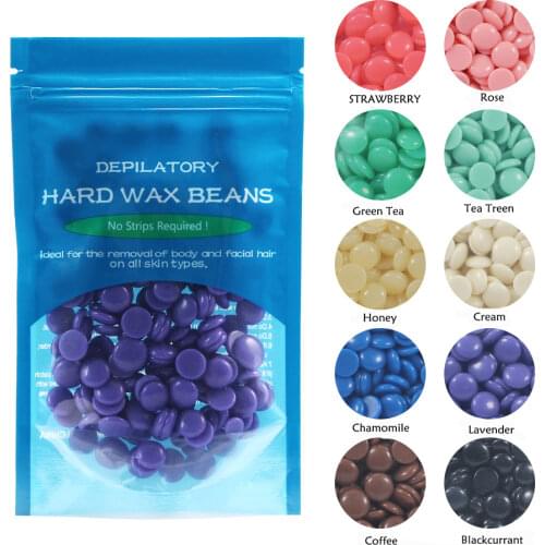 10 flavors 50g/Bag Depilatory Hard Wax Body Facial Legs Hair Bikini Zone Depilation Removal Wax Hot Film Hard Wax Pellet Hair