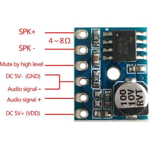 XY-SP5W 5128 Digital Amplifier Board Class D 5W Mono Amplifier Module
