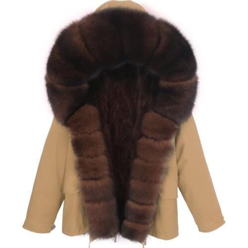 Winter Jacket Women Real Fox Fur Liner Coat 2021 New Big Natural Raccoon Fur Hood Thick Warm Parkas Streetwear Outerwear