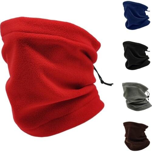 1PCS 3 In 1 Unisex Polar Fleece Neck Warmer Thermal Ski Wear Snowboarding Snood Scarf Hat Multi Function Scarf Collar