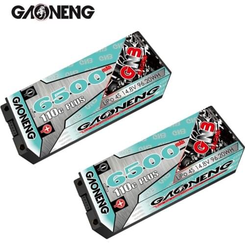 1/2pcs GNB 6500mAh 14.8v 110C PLUS LiPo Battery For RC Car Racing Spare Parts With Shell Upgrade LiHV 4S Battery