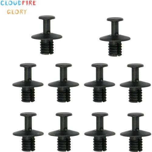 CloudFireGlory 10Pcs Nylon Cowl Grille&Fuel Tank Strap Push-Type Retainer Clips Black 16136753087 For BMW For Mini-Cooper 15-07
