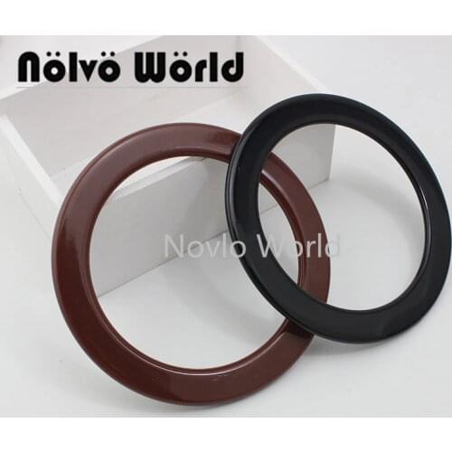 2-10-20 pieces,2 colors 11.2cm coffee black plastic purse handle,transparent crochet handbag plastic handles