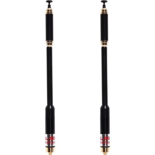 2PCS Harvest AL-800 SMA-Female Telescopic Dual Band 144/430MHz Antenna AL800 for WOUXUN TYT HYT BAOFENG UV-5R Walkie Talkie