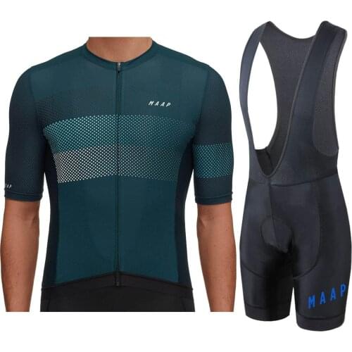 2019 new map pro fit short sleeve cycling jerseys and bib shorrts set High quality bicycle equipment ALL NEW GEL PAD 4.0 Bib kit