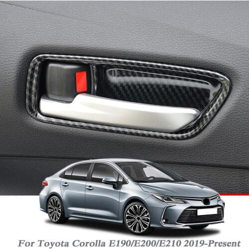 4pcs For Toyota Corolla E190 E200 E210 2019-Presen Car Styling Inner Door Frame Sequin Decorate Sticker Interior Frame Accessory