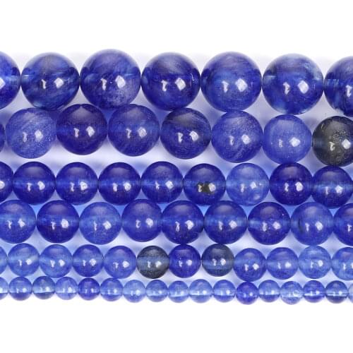 Blue Watermelon Natural Stone Beads Charm Round Loose Beads For Jewelry Making Needlework Bracelet Diy Strand 4-12MM