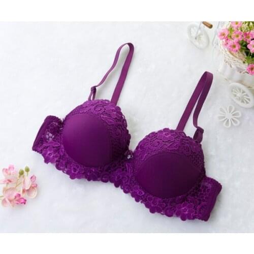 313Factory direct push dozen color polyester breathable sexy bra bra care gather shipping