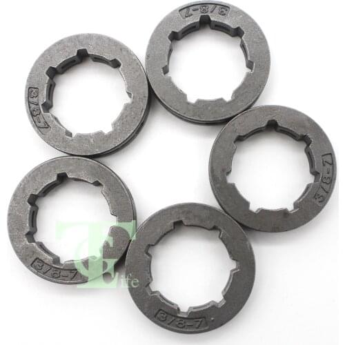 5Pcs 3/8" 7T 22mm Rim Sprocket Fit HUSQVARNA 268 272 362 365 371 372 Poulan Stihl Echo McCulloch Chainsaw
