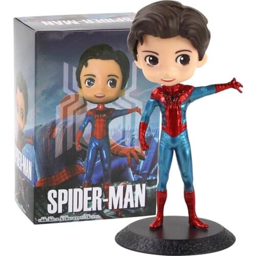 16cm Avengers Spiderman Peter Parker Superhero Big Eyes Spider Man PVC Action Figure Toys Doll