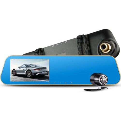 Full HD 1080P Car DVR Camera 4.3" DVR Mirror Monitor Rearview Mirror Car Video Recorder DVR Dash Camcorder Dual Lens Dual Camera