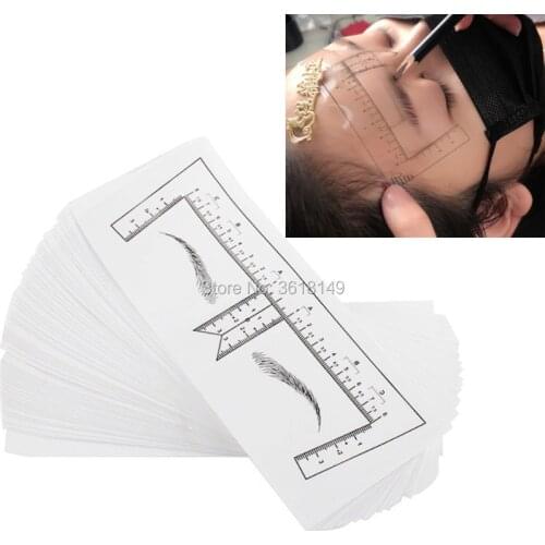 Disposable Eyebrow Rulers Tool Measures Microblading Permanent Makeup Eyebrow PBS Tattoo Position Ruler Standard Scale Ruler