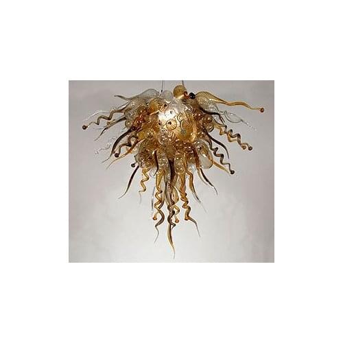 Modern Type Colorful Hand Blown Murano Glass Chandelier Living Room Flower Shape Art Decoration Lighting