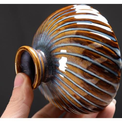 Kiln Turned Small Vase Decoration Tabletop Flower Arrangement Tea Ceremony Zen Stoneware Hydroponic Flower Ceramic Mini Bottle