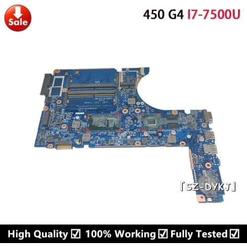 For HP Probook 450 G4 470 G4 Laptop Motherboard i7-7500U 907715-001 907715-501 907715-601 Mainboard