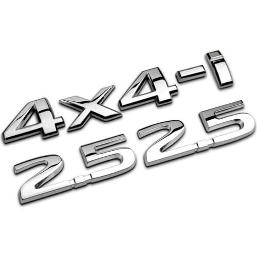 Car Displacement Badge Emblem 2.5 4x4-i Label Sticker Metal For Nissan X-Trail Teana Qashqai Sylphy Juke Note Infiniti Tiida