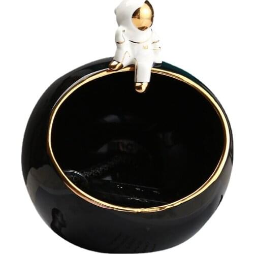 European-style Cute Astronaut Storage Ornaments Creative Living Room Wine Cabinet Coffee Table Small Objects Candy Storage Box