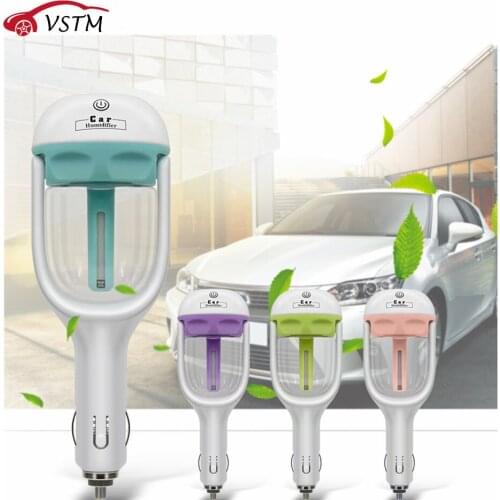 Mini Portable Car Humidifier DC 12V Air Purifier Auto Mist Maker Aroma Sprayer Fogger Steam Essential Oil Diffuser