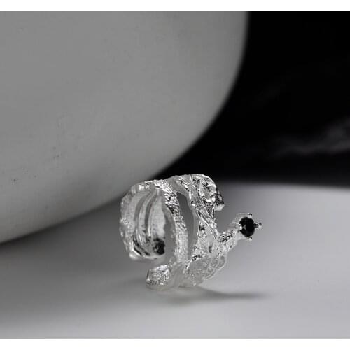 MLKENLY Real 925 Sterling Silver Irregular Ear Clip No Pierced Black Zircon Wide Uneven Ear cuff for women Earring Jewelry