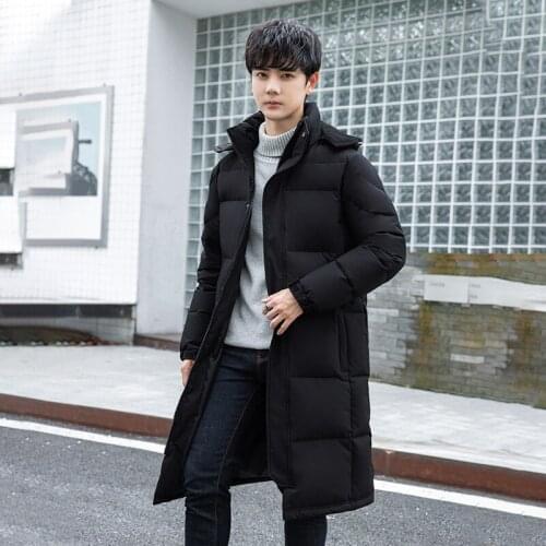 Men Winter Long Black Jacket Male Thick Warm Coat Hooded Thermal Parkas Windproof Outerwear Snow Wear Top Quality Mens Clothing